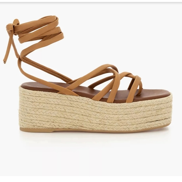 Alohas Leather Paw-Paw Platform Espadrille Sandals in green EU36 US5 - Picture 2 of 11